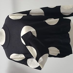 Philosophy Black White Sweater Size S long Sleeves chic stylish tiktok everyday